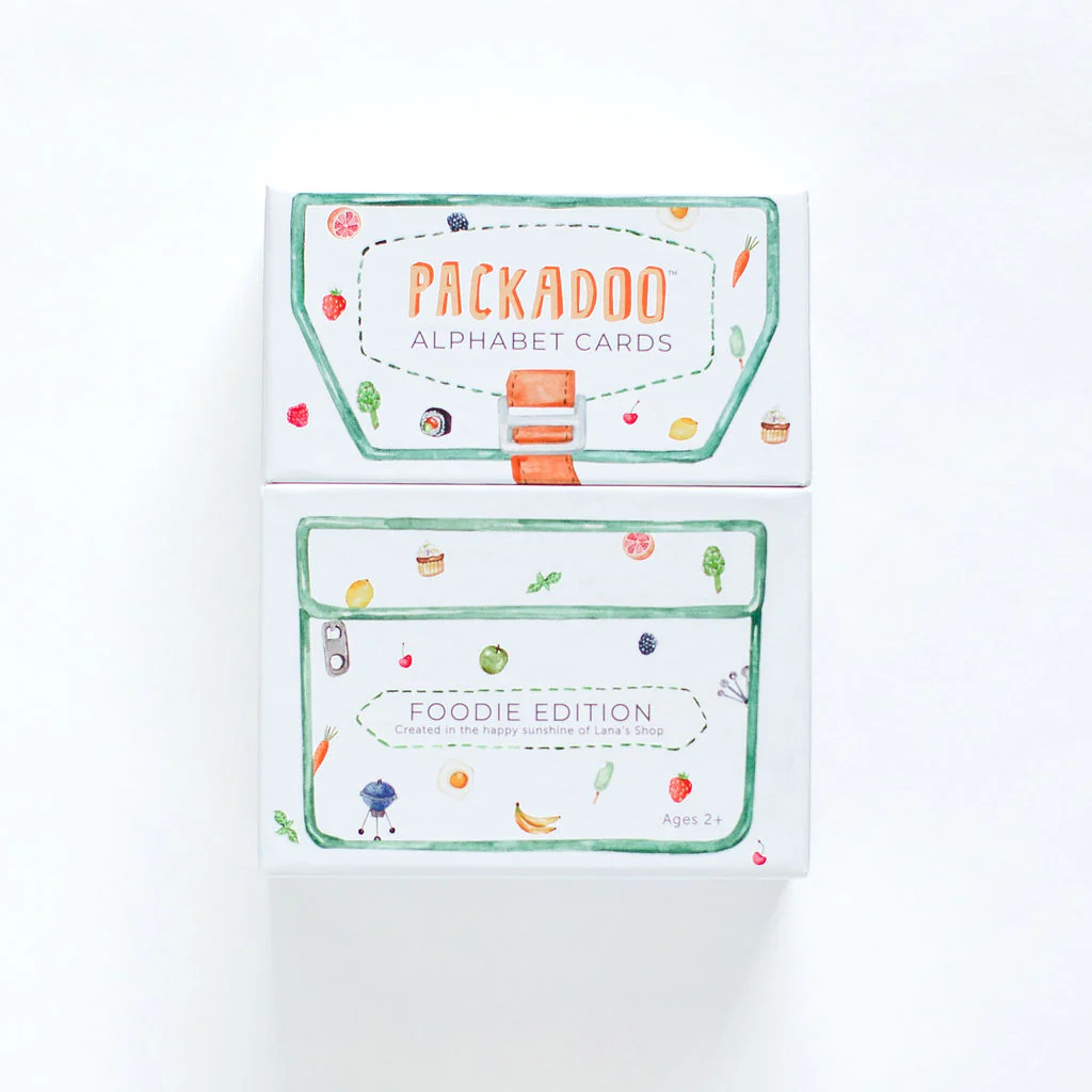 Packadoo Alphabet Cards for Kids: Food Edition