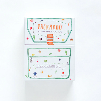 Packadoo Alphabet Cards for Kids: Food Edition