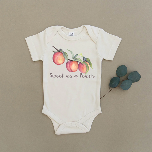 Sweet as a Peach Organic Baby Onesie